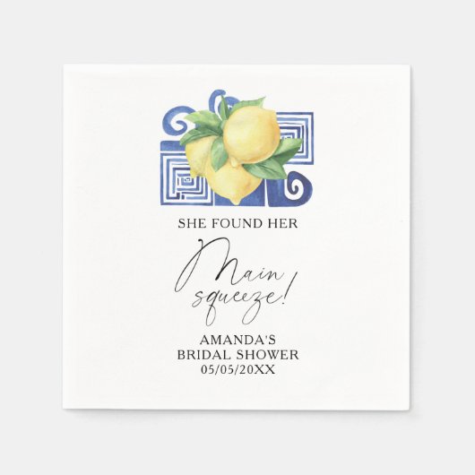 Citrus Lemon vond haar belangrijkste knijper Servet (Voorkant)