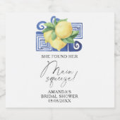 Citrus Lemon vond haar belangrijkste knijper Sparkling Wijnetiket (Enkel label)