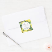 Citrus Lemon vond haar belangrijkste knijper Vierkante Sticker (Envelop)
