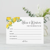 Citrus Lemon Vrijgezellenfeest Advice en wenst Bedankkaart (Staand voorkant)