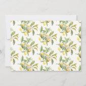 Citrus Lemon Vrijgezellenfeest Advies Kaart (Achterkant)