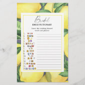 Citrus lemon - vrijgezellenfeest emoji pictionary  (Voorkant)