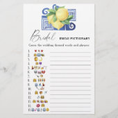 Citrus lemon - vrijgezellenfeest emoji pictionary  (Voorkant)