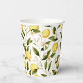 Citrus Lemon Vrijgezellenfeest Papieren Bekers (Achterkant)