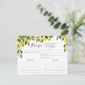 Citrus Lemon Vrijgezellenfeest Recipe Kaart (Staand voorkant)