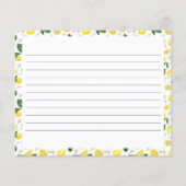 Citrus Lemon Vrijgezellenfeest Recipe Kaart (Achterkant)