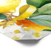 Citrus Lemon Vrijgezellenfeest Welkomstteken Poster (Hoek)