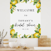 Citrus Lemon Vrijgezellenfeest Welkomstteken Poster (Keuken)