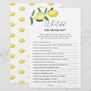 Citrus lemon - Wat zei de bruidegom tegen het brui