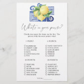 Citrus lemon - Wat zit er in je tas spel (Voorkant)