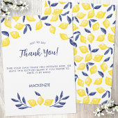Citrus Lemon Waterverf Bedankkaart
