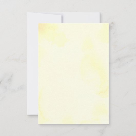 Citrus Lemon Waterverf RSVP Kaartje (Achterkant)