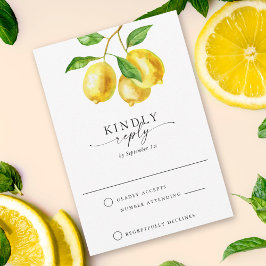 Citrus Lemon Waterverf RSVP Kaartje