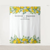 Citrus Lemon Wedding Photo Booth Banner Wandkleed (Voorkant)