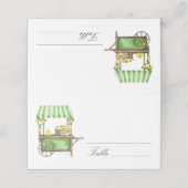 Citrus lemon - wedding place cards plaatskaartje (Buitenkant ongevouwen)