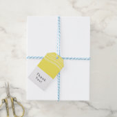 Citrus Lemon Yellow & White Wave Modern Wedding Cadeaulabel (Met Touw)