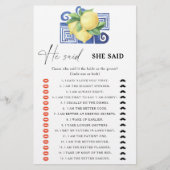 Citrus lemon zei dat ze vrijgezellenfeest spel zei (Voorkant)