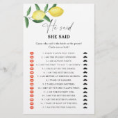 Citrus lemon zei dat ze vrijgezellenfeest spel zei (Voorkant)