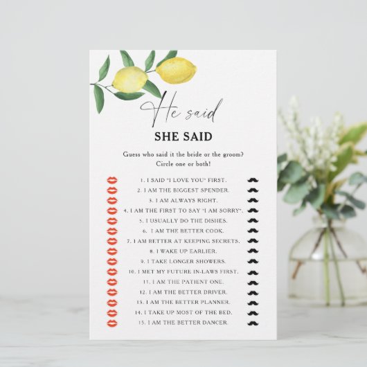 Citrus lemon zei dat ze vrijgezellenfeest spel zei (Staand voorkant)