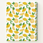 Citrus Lemon zomerfruit patroon Notitieboek (Achterkant)