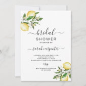 Citrus Lemons Bridal Douche uitnodiging (Voorkant)