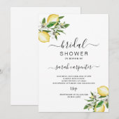 Citrus Lemons Bridal Douche uitnodiging (Voorkant / Achterkant)