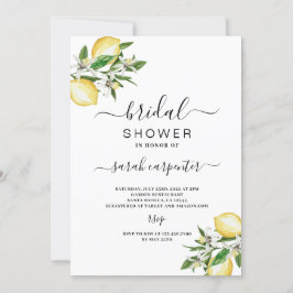 Citrus Lemons Bridal Douche uitnodiging
