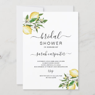 Citrus Lemons Bridal Douche uitnodiging