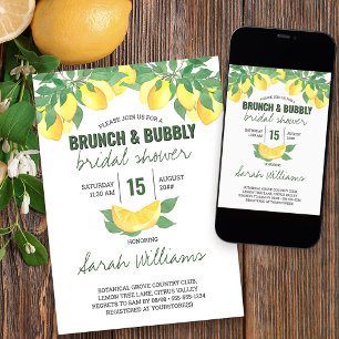 Citrus Lemons Brunch & Bubbly Vrijgezellenfeest Kaart