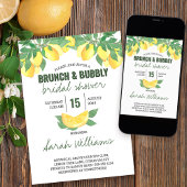 Citrus Lemons Brunch & Bubbly Vrijgezellenfeest Kaart
