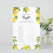 Citrus Lemons De prijs is de juiste Baby (Staand voorkant)