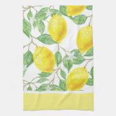 Citrus Lemons en Green Leaves Kitchen Theedoek (Verticaal)