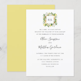 Citrus Lemons en verlaat de officiële bruiloft voo Kaart