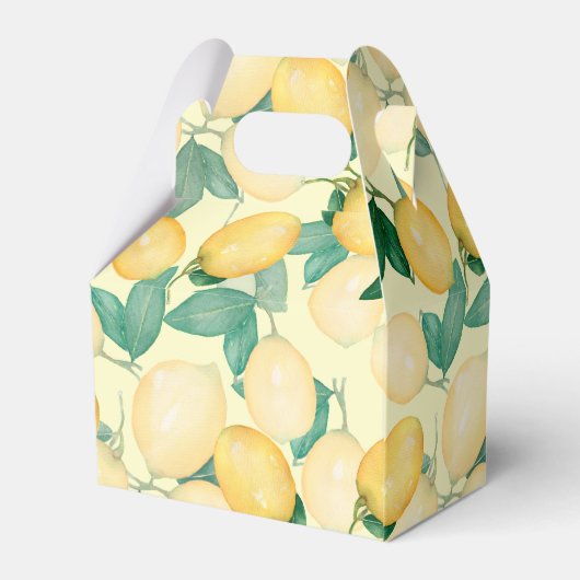 Citrus Lemons Greenery Hartelijk dank Bedankdoosjes (Achterkant)