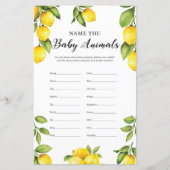 Citrus Lemons noemen het babydierenspel (Voorkant)