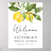 Citrus Lemons Vrijgezellenfeest Welkomstteken Poster (Voorkant)