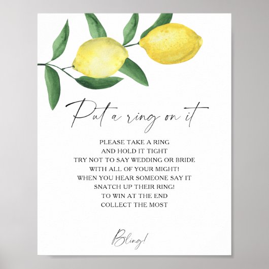 Citrus - lente zet een ring erop spel poster (Voorkant)