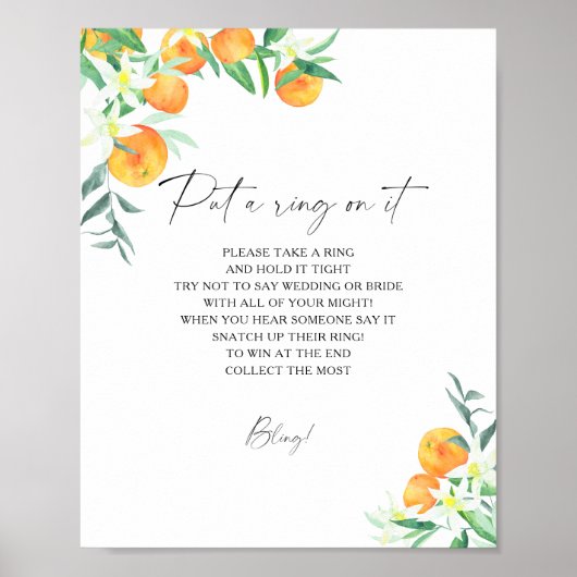 Citrus - lente zet een ring om het spel poster (Voorkant)