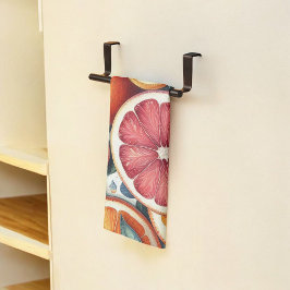 Citrus Levendige Citroen & Oranje Waterverf Bloeme Theedoek