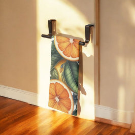 Citrus Levendige Citroen & Oranje Waterverf Bloeme Theedoek