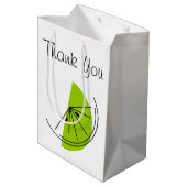 Citrus Lime bedanktas medium Cadeauzakje (Achterkant Gekanteld)