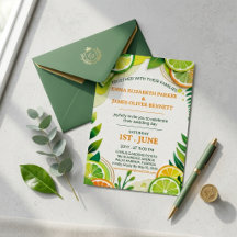Citrus Lime en Chartreuse Groen Zomer Huwelijk
