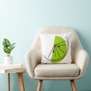 Citrus Lime green back square Sierkussen