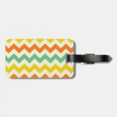 Citrus Lime Green Oranje Yellow Chevron Zigzags Bagagelabel (Achterkant horizontaal)