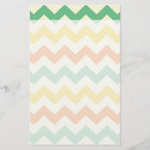 Citrus Lime Green Oranje Yellow Chevron Zigzags Briefpapier (Voorkant)
