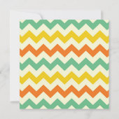 Citrus Lime Green Oranje Yellow Chevron Zigzags Kaart (Achterkant)