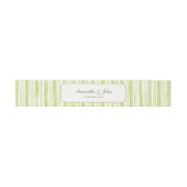 Citrus Lime Green Stripe Modern Wedding Uitnodigingen Wikkel (Vlak)