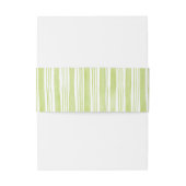 Citrus Lime Green Stripe Modern Wedding Uitnodigingen Wikkel (Achterkant Voorbeeld)