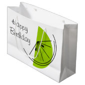 Citrus Lime Happy Birthday cadeautas grote (Voorkant Gekanteld)