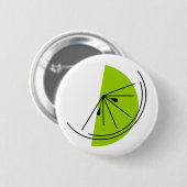 Citrus Lime knop Ronde Button 5,7 Cm (Voorkant /achterkant)